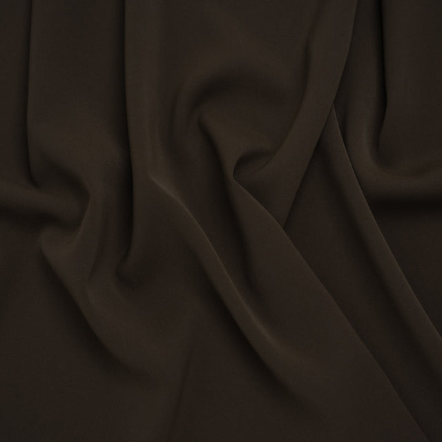 Soft Lightweight Polyester Gabardine - Dark Brown - Stefanie Collection