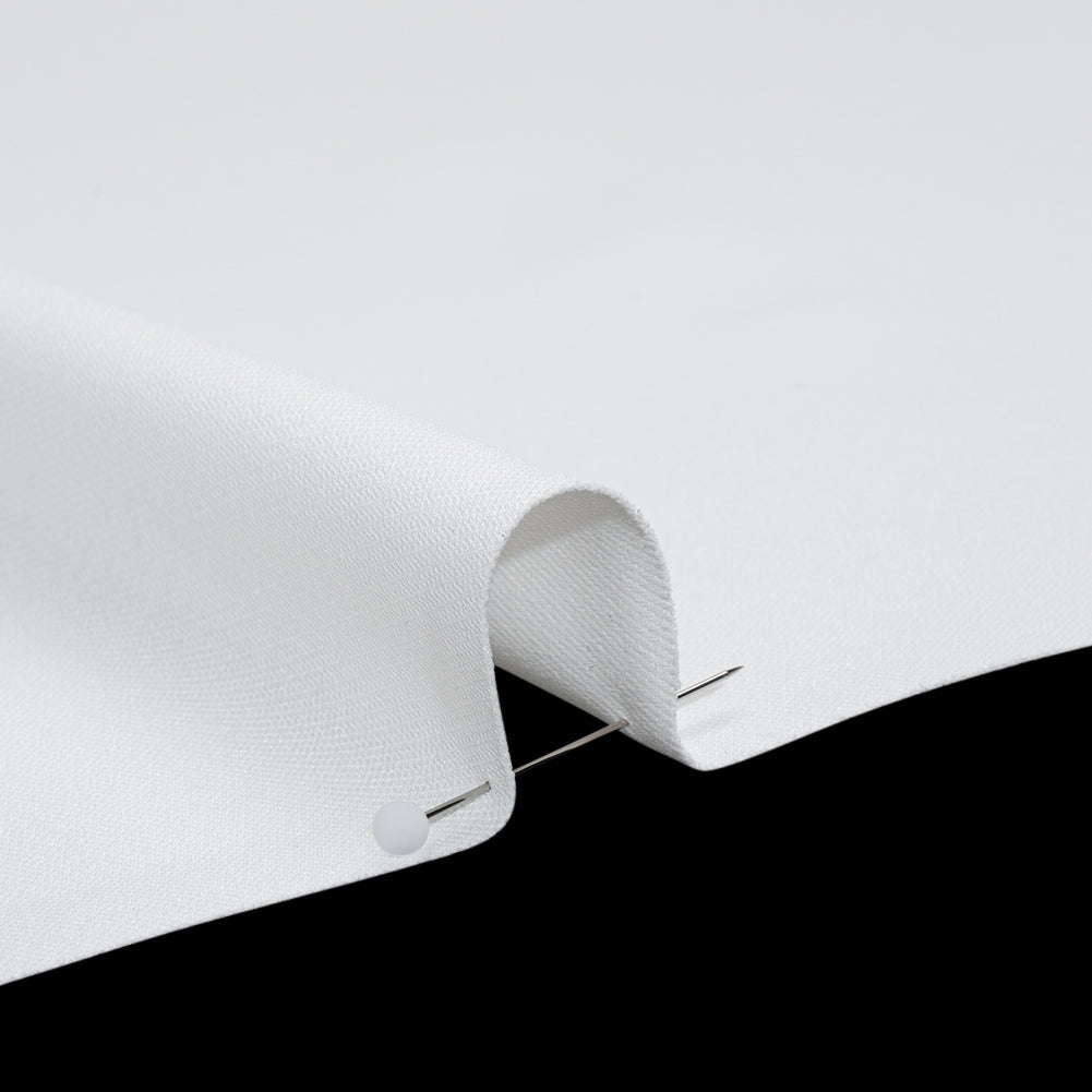 Soft Lightweight Polyester Gabardine - White - Stefanie Collection