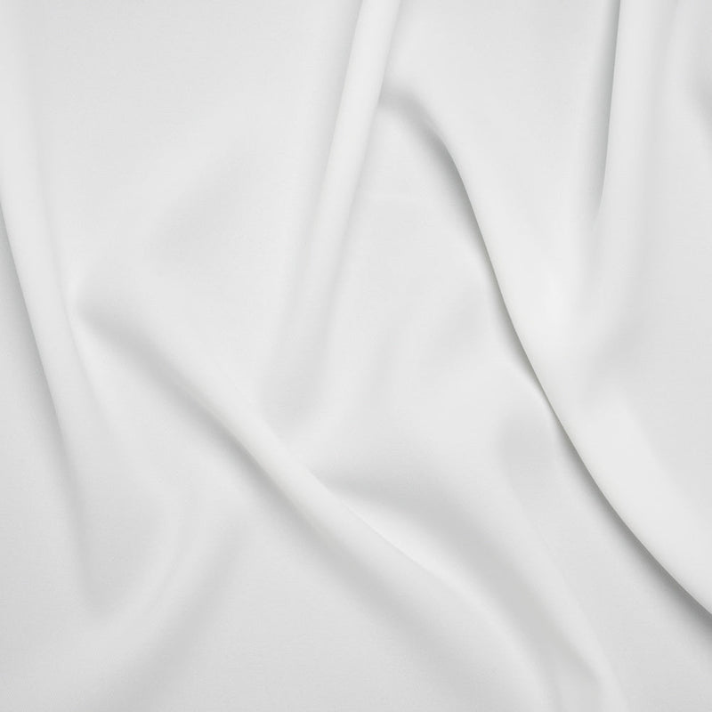 Soft Lightweight Polyester Gabardine - White - Stefanie Collection