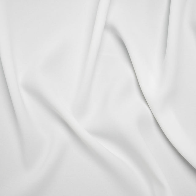 Soft Lightweight Polyester Gabardine - White - Stefanie Collection