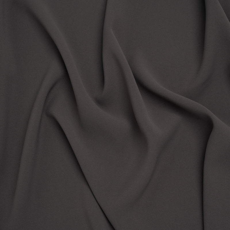 Soft Lightweight Polyester Gabardine - Charcoal - Stefanie Collection