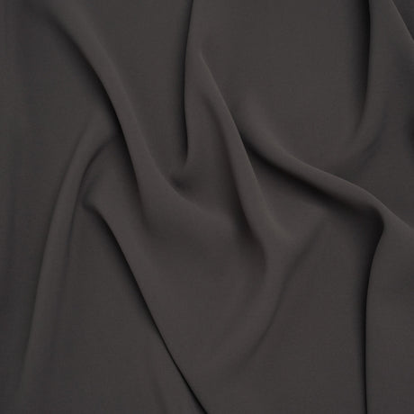 Soft Lightweight Polyester Gabardine - Charcoal - Stefanie Collection