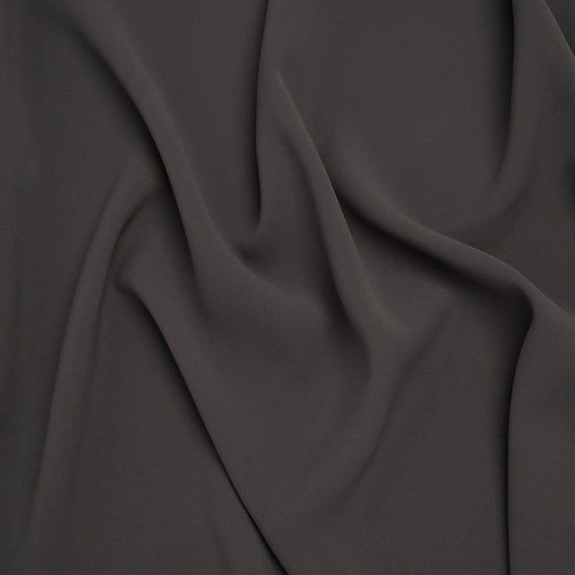 Soft Lightweight Polyester Gabardine - Charcoal - Stefanie Collection