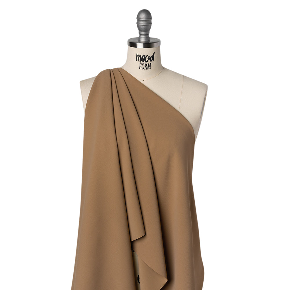 Soft Lightweight Polyester Gabardine - Tan - Stefanie Collection