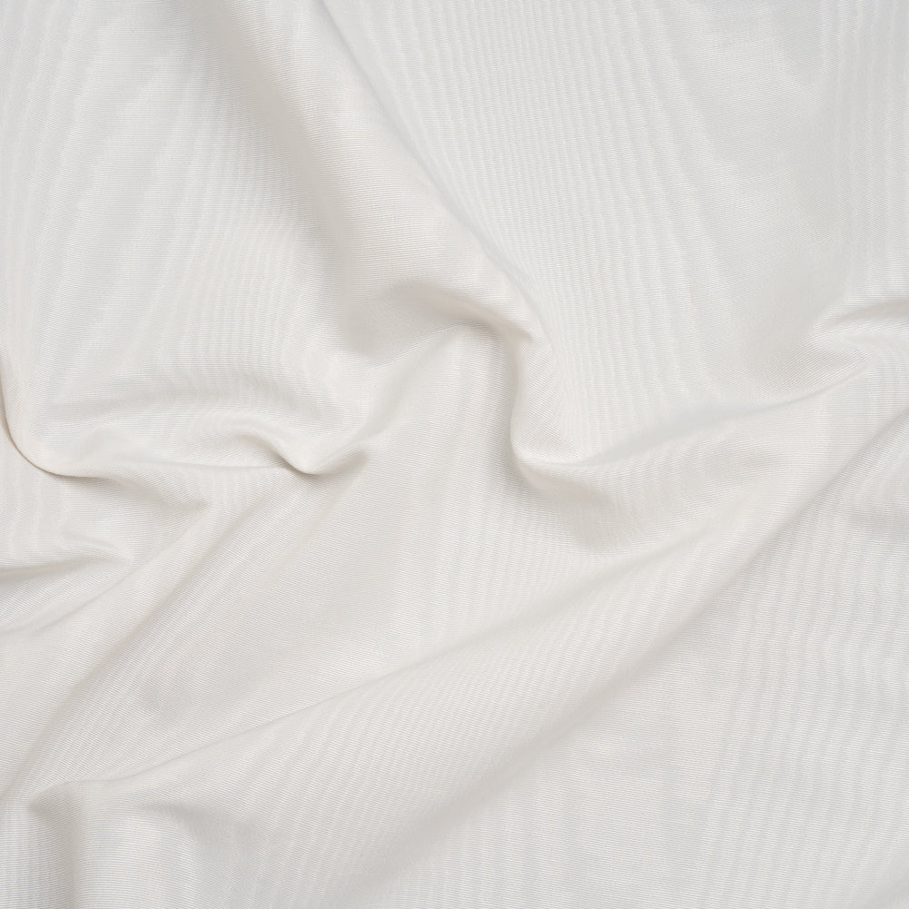 Lightweight Polyester Bengaline Moire - Ivory - Louisa Collection