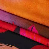 Polyester Satin - Hot Pink, Red and Black Big Flowers - Mood Exclusive Poppy Panorama Print