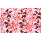Polyester Satin - Vivid Pink, Orange and Black Abstract Florals and Spots - Mood Exclusive Mirage Botanique Print