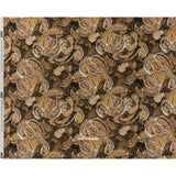 Linen and Rayon Woven - Brown, Beige and Olive Green Paisley - Mood Exclusive Drifting Dream Print