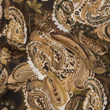 Linen and Rayon Woven - Brown, Beige and Olive Green Paisley - Mood Exclusive Drifting Dream Print