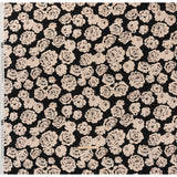 Linen and Rayon Woven - Cream and Black Roses - Mood Exclusive Midnight Muse Print