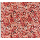 Linen and Rayon Woven - Pink, Peach and Pale Orange Almost-Geometric Floral - Mood Exclusive Fractured Flora Print