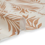 Linen and Rayon Woven - Beige and Cream Palm Leave Lines - Mood Exclusive Palm Parade Print