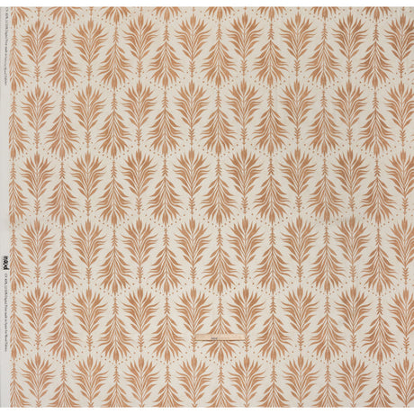 Linen and Rayon Woven - Beige and Cream Palm Leave Lines - Mood Exclusive Palm Parade Print