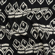 Linen and Rayon Woven - Midnight and Off White Soft Geometrics - Mood Exclusive Geo Drift Print