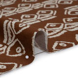 Linen and Rayon Woven - Brown and Off White Soft Geometrics - Mood Exclusive Geo Drift Print