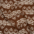 Linen and Rayon Woven - Brown and Off White Soft Geometrics - Mood Exclusive Geo Drift Print