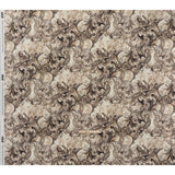 Linen and Rayon Woven - Brown, Beige and Cream Leafy Paisley Sketches - Mood Exclusive Daydream Doodles Print