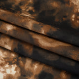 Linen and Rayon Woven - Brown and Black Abstract Splashes - Mood Exclusive Mocha Mist Print