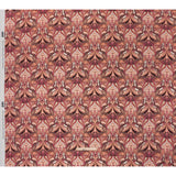 Slubbed Gauzy Cotton Woven - Pale Peach, Magenta and Dark Plum Fanciful Paisleys - Mood Exclusive Mandala Motions Print