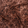Slubbed Gauzy Cotton Woven - Rust and Burgundy Distressed Floral Damask - Mood Exclusive Reflecting Revelations Print