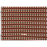 Slubbed Gauzy Cotton Woven - Rust Red, Dark Blue and Coffee Brown Geometric Floral Windows - Mood Exclusive Greenhouse Geometries Print