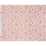 Slubbed Gauzy Cotton Woven - White and Yellow Flowers on Pink Gingham - Mood Exclusive Picnic Petals Print