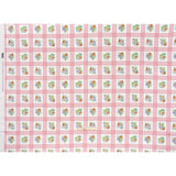 Slubbed Gauzy Cotton Woven - Pink, Red and Purple Check with Flower Bouquets - Mood Exclusive Banquet Bouquet Print