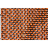 Slubbed Gauzy Cotton Woven - Orange, Brown and Pink Geometric Blocks - Mood Exclusive Cubist Canvas Print