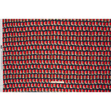 Slubbed Gauzy Cotton Woven - Red, Navy and Olive Green Geometric Blocks - Mood Exclusive Cubist Canvas Print