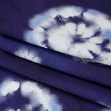 Slubbed Gauzy Cotton Woven - Indigo, Light Blue and White Large Tie Dye Spots - Mood Exclusive Dandelion Daydream Print
