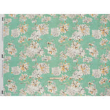 Slubbed Gauzy Cotton Woven - Mint Green, Golden Yellow and Off White Floral - Mood Exclusive Color Me Chrysanthemum Print