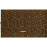 Slubbed Gauzy Cotton Woven - Dark Olive Green, Brown and Blush Tan Woodland Paisley - Mood Exclusive Woodland Whorls Print