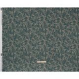 Slubbed Gauzy Cotton Woven - Sea Blue, Cream and Black Floral - Mood Exclusive Cottage Crawl Print