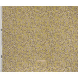 Slubbed Gauzy Cotton Woven - Pistachio Green, Cream and Dark Brown Floral - Mood Exclusive Cottage Crawl Print