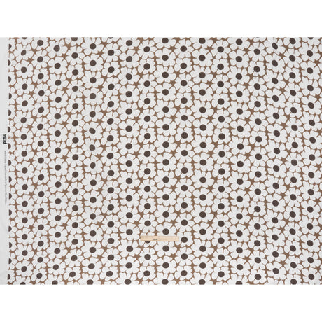 Slubbed Gauzy Cotton Woven - Brown and White Retro Daisies - Mood Exclusive Dancing Daisies Print