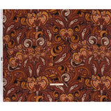 Slubbed Gauzy Cotton Woven - Brick Red, Dark Peach and Golden Ochre Paisley - Mood Exclusive Spice Market Print
