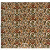 Slubbed Gauzy Cotton Woven - Cream, Forest Green and Burnt Orange Paisley - Mood Exclusive Secret Garden Scrolls Print
