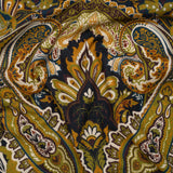 Slubbed Gauzy Cotton Woven - Blue, Kiwi Green and Goldenrod Paisley - Mood Exclusive Woodland Whispers Print