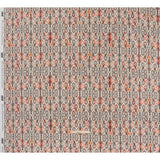 Slubbed Gauzy Cotton Woven - Red, Orange and Dark Green Geometric Ikat - Mood Exclusive Secret Symbols Print