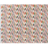 Slubbed Gauzy Cotton Woven - Dark Red, Navy, Orange and Green Abstract Ikat Stitches - Mood Exclusive Soundwave Stitches Print