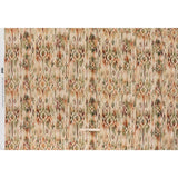 Slubbed Gauzy Cotton Woven - Beige, Burgundy and Green Abstract Painterly Ikat - Mood Exclusive Striate Shot Print