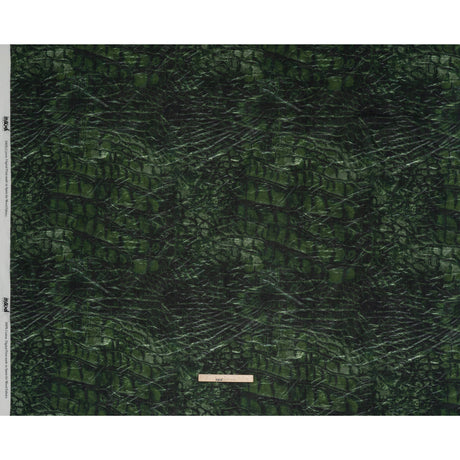 Crinkled Cotton Gauzy Woven - Dark Green and Black Abstract - Mood Exclusive Babbling Brook Print