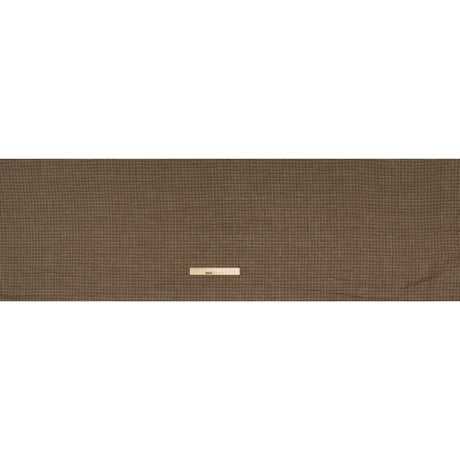 Medium Weight Linen Woven - Textured Brown, Black and Gray Shadow Windowpane Checks