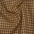 Medium Weight Linen Woven - Brown and Beige Plaid