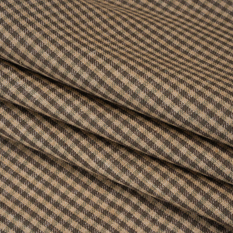 Linen Twill - Taupe and Beige Checks