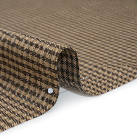 Linen Twill - Taupe and Beige Checks