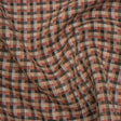 Linen Twill - Brown, Coral and Strawberry Red Plaid