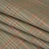 Medium Weight Linen Woven - Brown, Pink and Lime Green Plaid