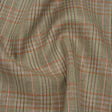 Medium Weight Linen Woven - Brown, Pink and Lime Green Plaid