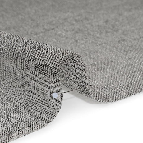 Two-Tone Metallic Linen Scrim - Black, White and Silver